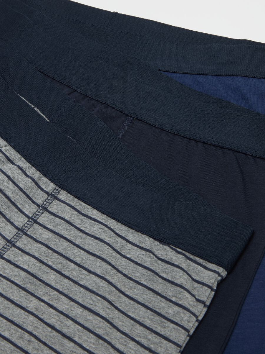 Tripack boxer in cotone elasticizzato multicolor regular fit_5