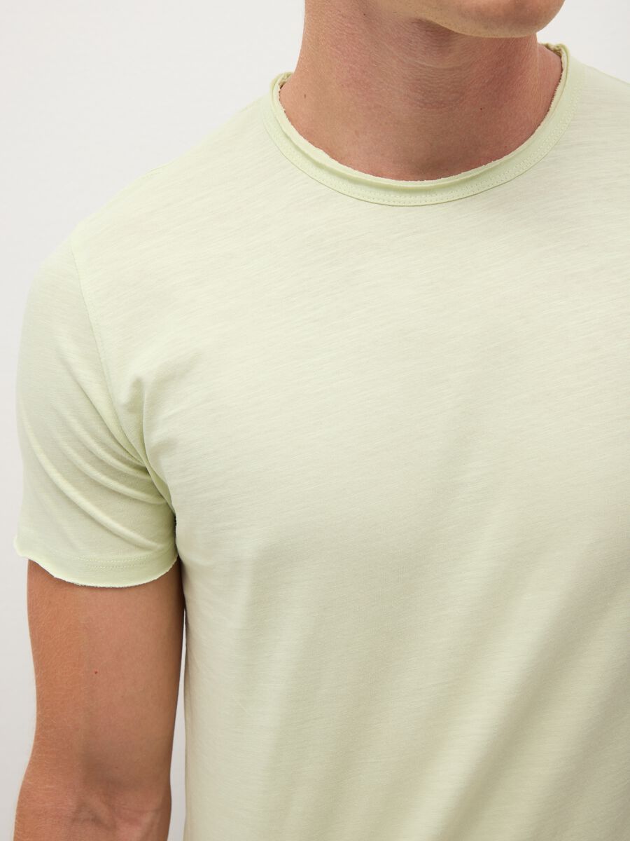 Men's Green Regular Fit Pure Cotton T-Shirt_2