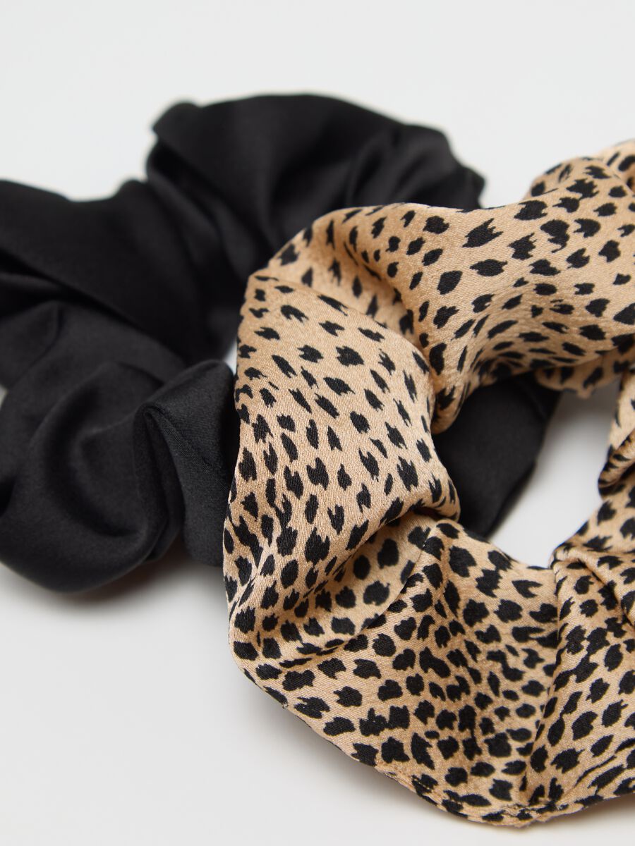 Women’s multicoloured elastic hair grips with animal pattern_2