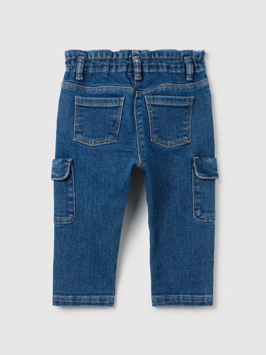 Girls' Cargo Denim Trousers - Regular Fit_1