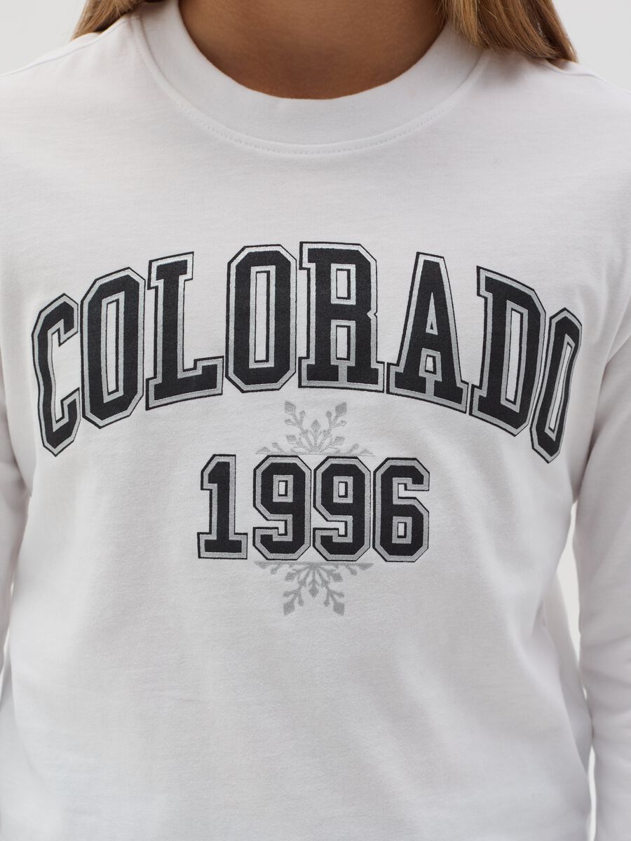 Long-sleeved T-shirt with lettering print_1