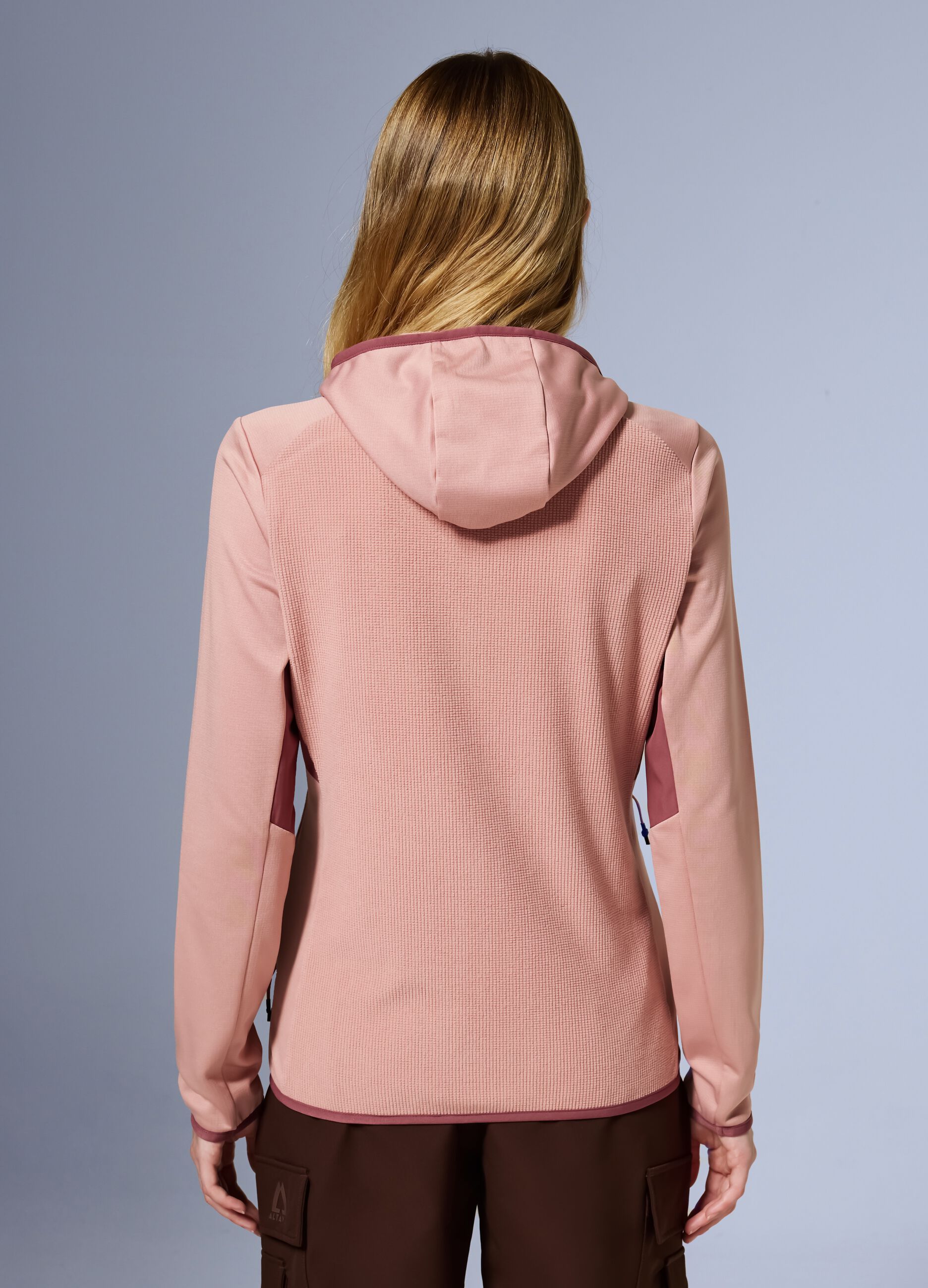 Full Zip Waffle Fleece Hoodie ALTAVIA WITH DEBORAH COMPAGNONI