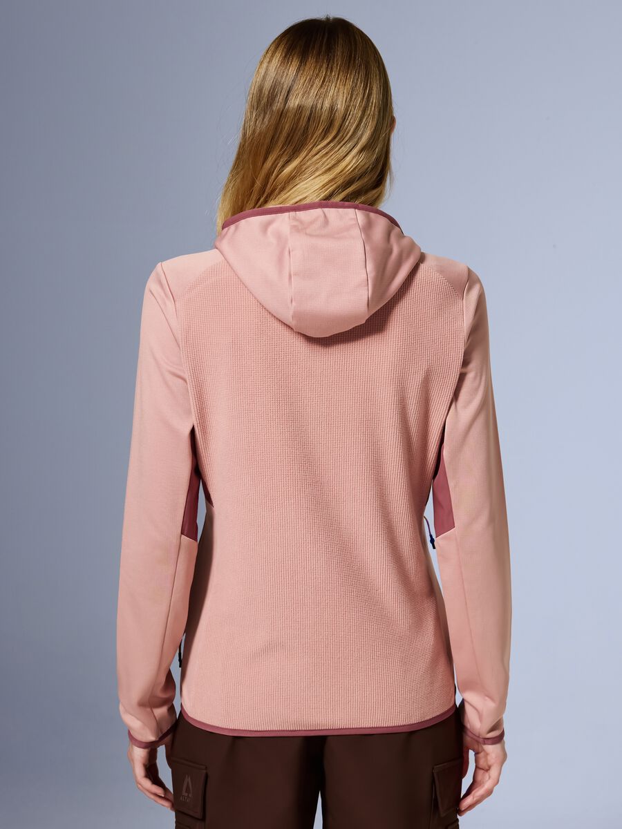 Full Zip Waffle Fleece Hoodie ALTAVIA WITH DEBORAH COMPAGNONI_3