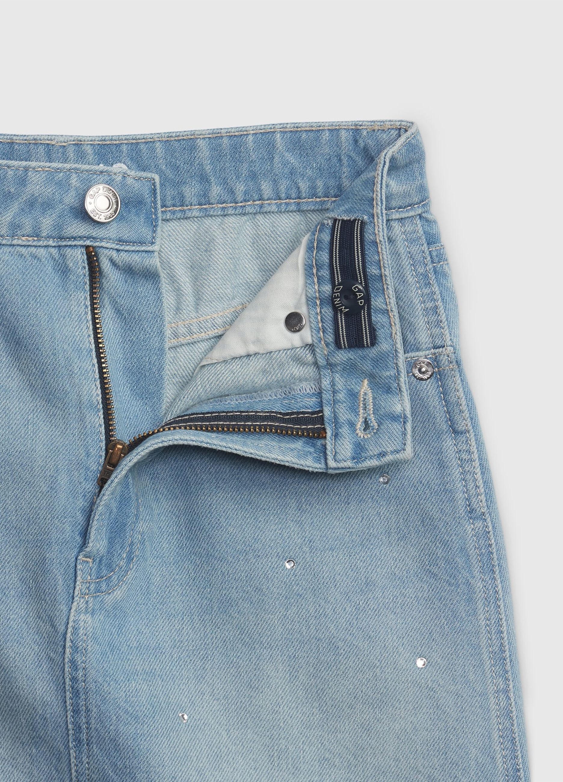 Minigonna in denim con strass_2