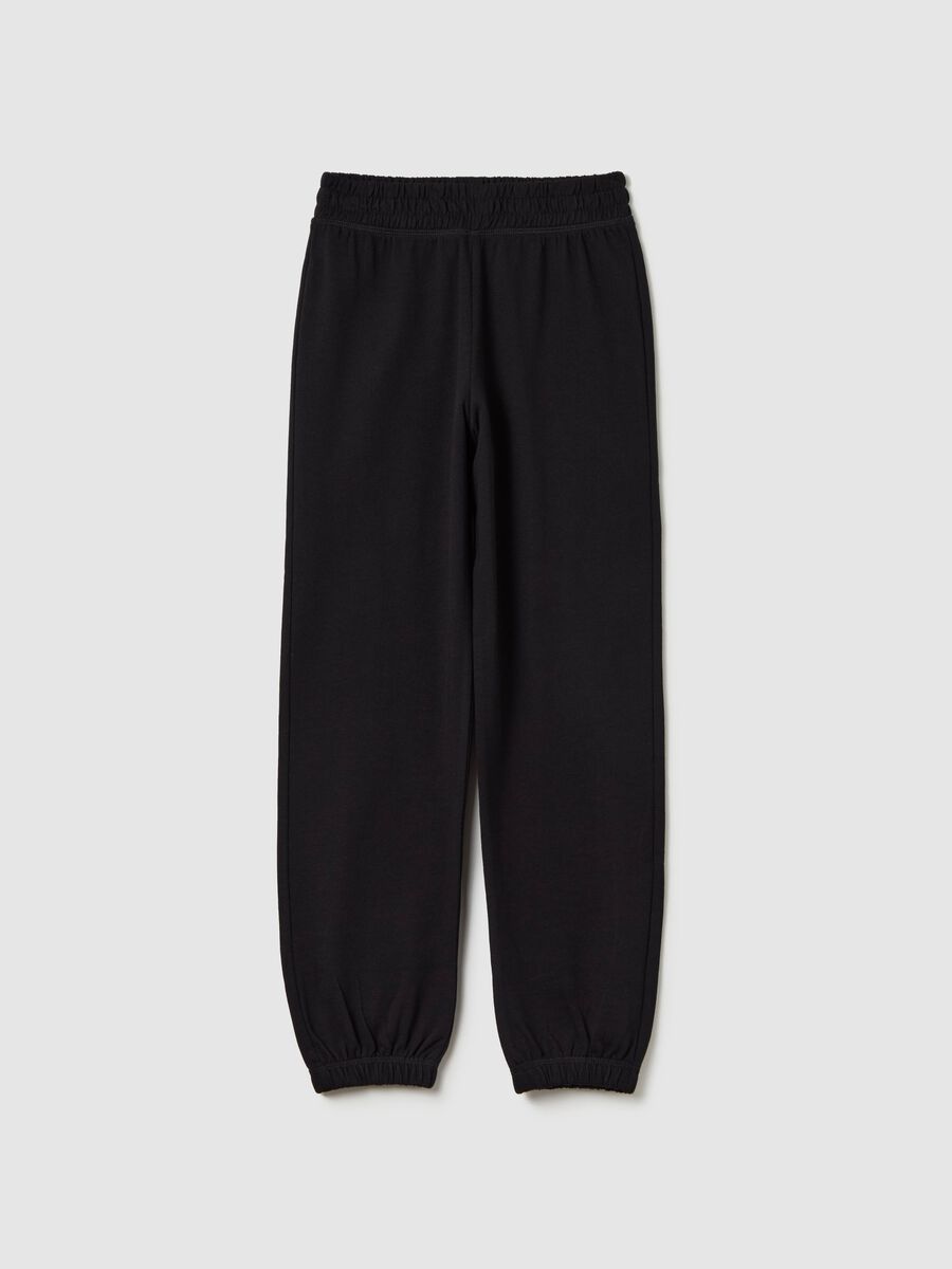 Joggers in cotone con profili elasticati_0