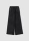 Black pure cotton wide leg jogger trousers_4