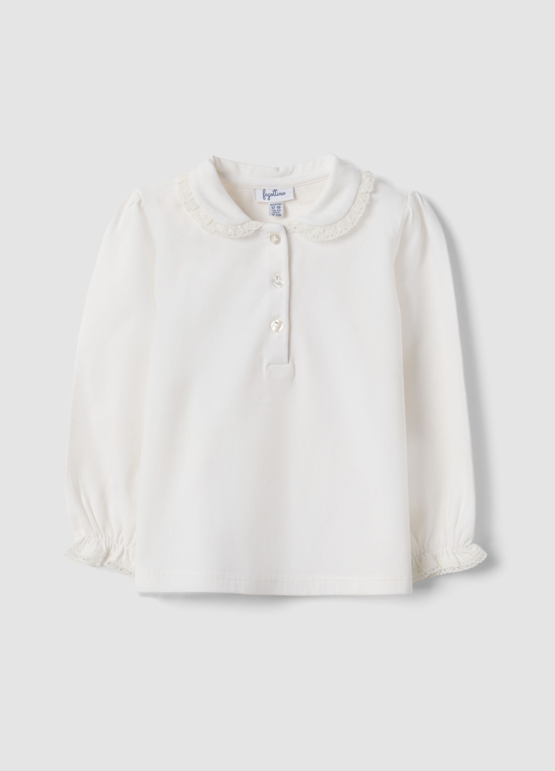 White organic stretch-cotton polo shirt