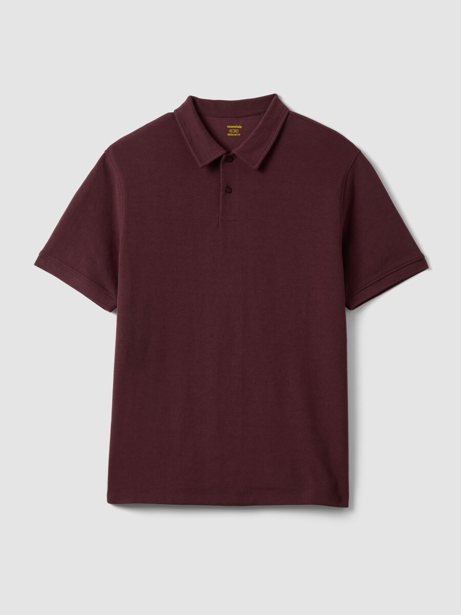 Brown stretch cotton polo shirt regular fit_4