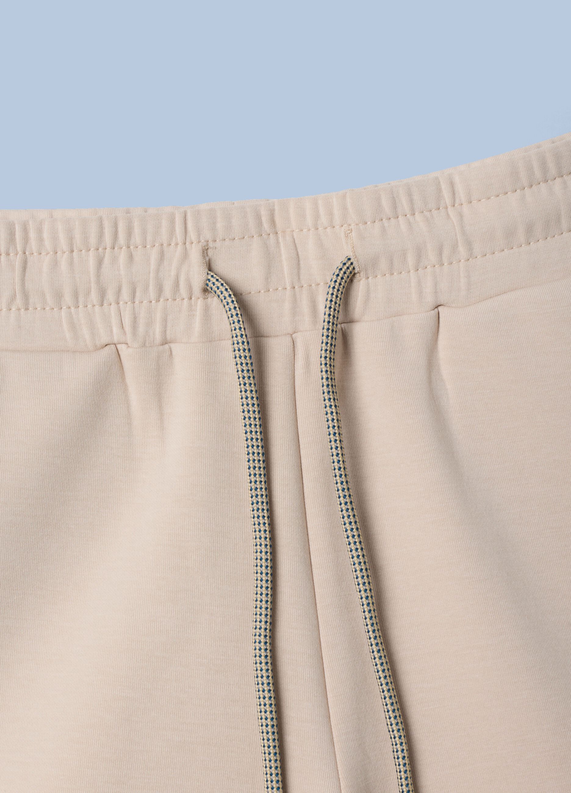 ALTAVIA SAILING beige stretch cotton sports shorts