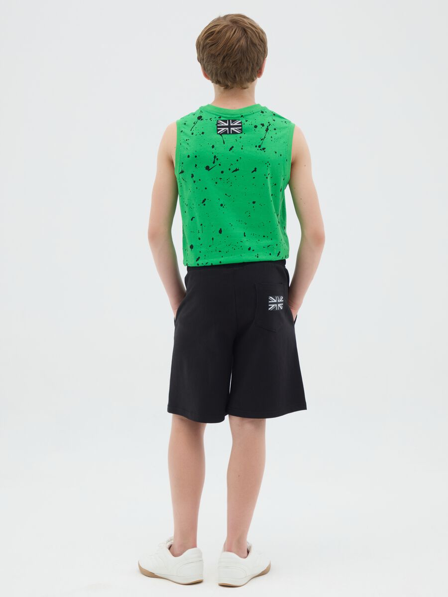 Children’s black pure cotton shorts_3