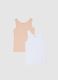 Girls' Multicolour Regular Fit Stretch Cotton Vest Duo Pack_0