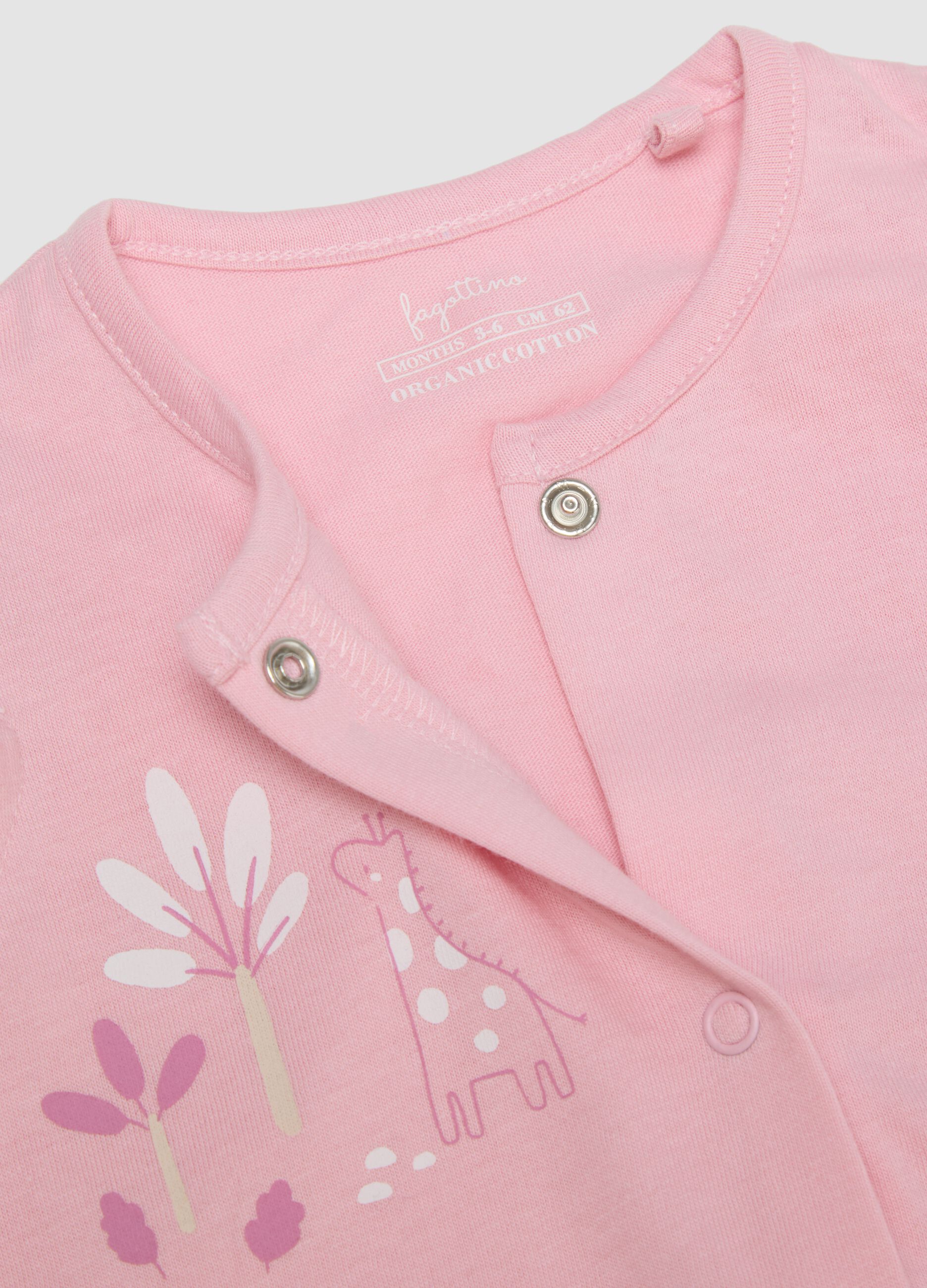 2-pack of multicolour pure cotton baby sleepsuits