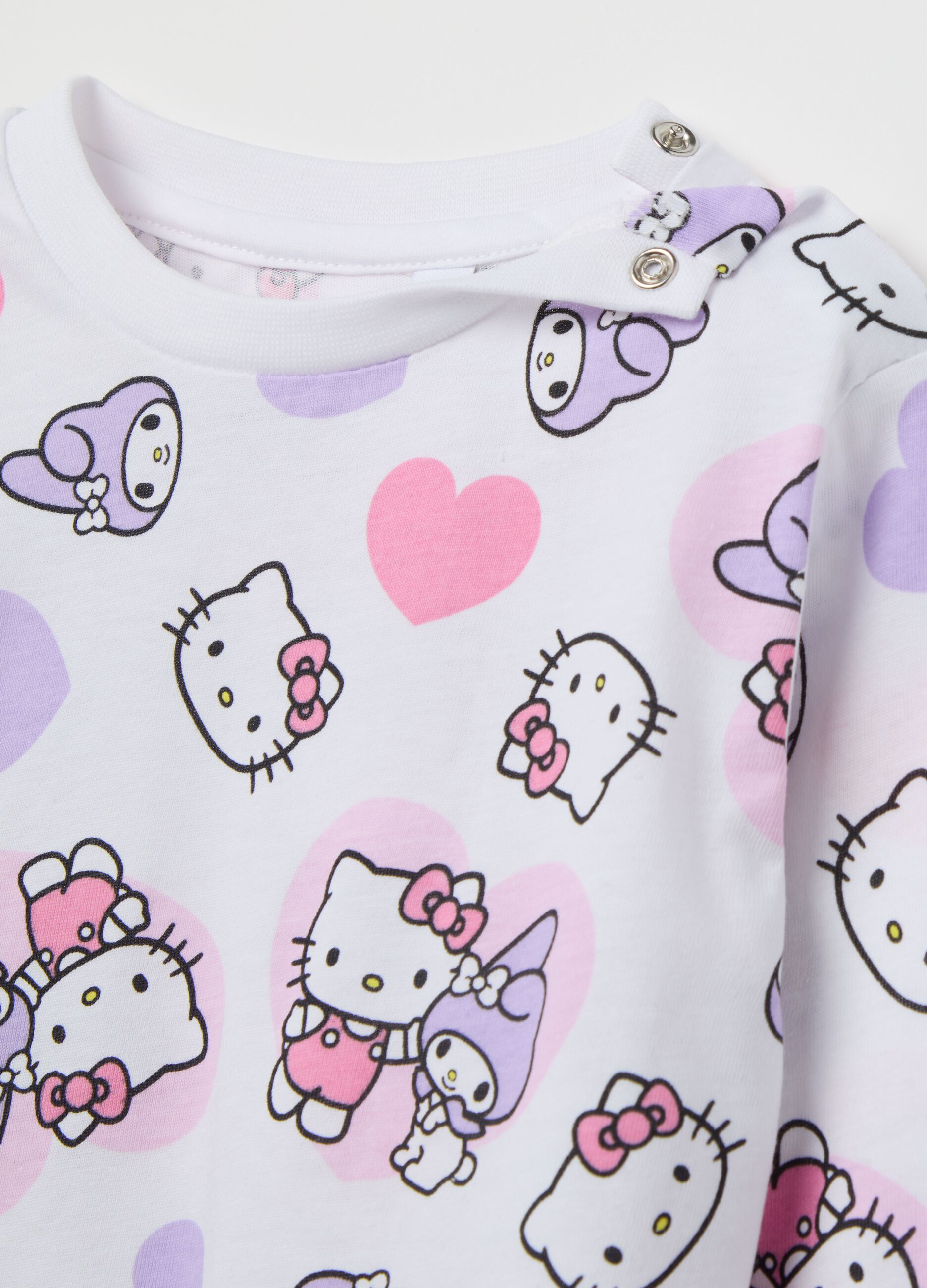 Cotton pyjamas with Hello Kitty and Kuromi print