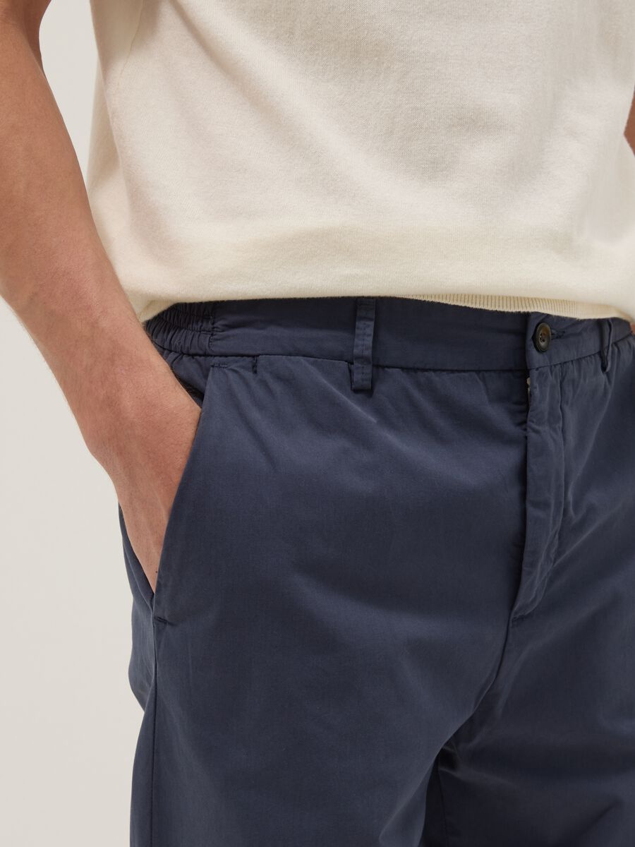 Blue pure cotton carrot-fit chinos_3