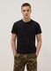 Black short-sleeve T-shirt in pure cotton_0