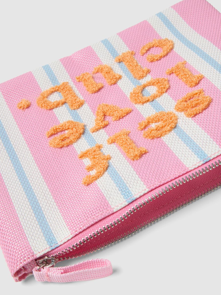 Multicoloured striped wallet with embroidered writing_2