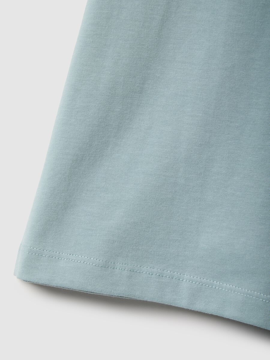 Children's blue crew neck t-shirt in pure cotton regular fit_3