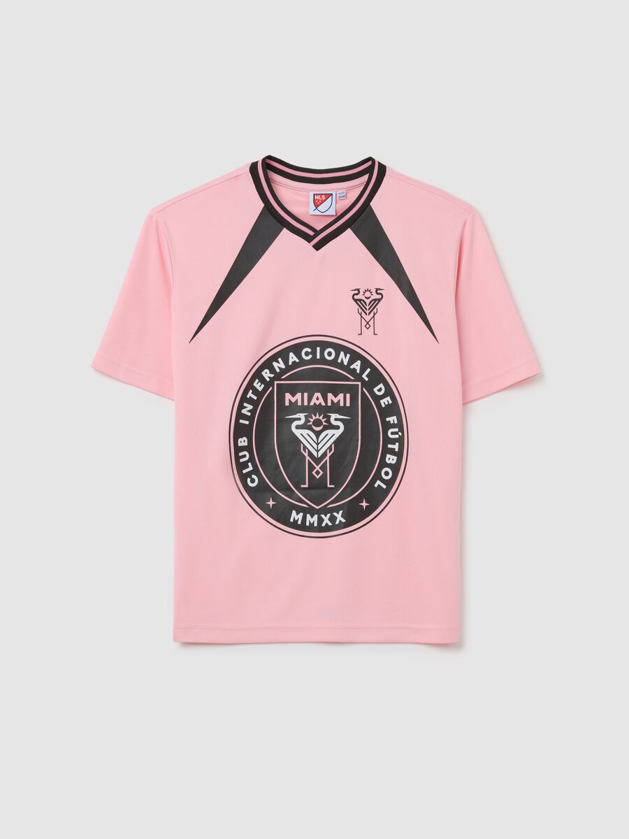 Boys' Pink Regular Fit Sports Shirt with Miami Logo_3