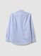 Light blue striped pure cotton dobby shirt with French collar, non-iron_6