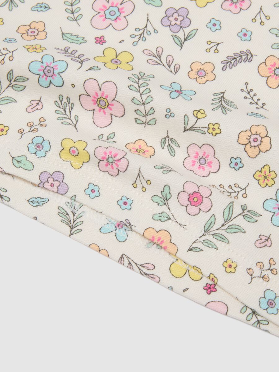 Bipack vestine in puro cotone multicolor da neonata con fiori_3