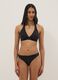 Top bikini elasticizzato nero a triangolo_1
