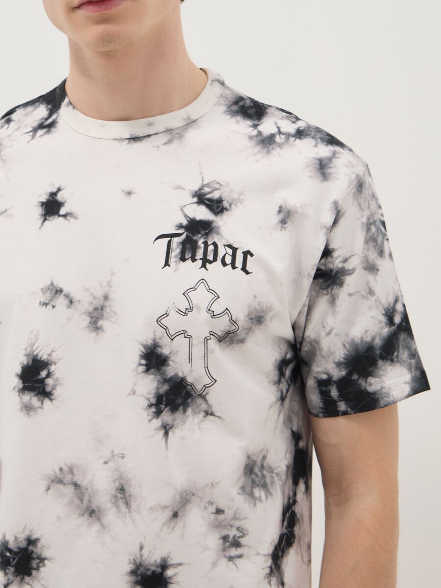 Multicolour pure cotton regular fit T-shirt with Tupac print_3