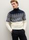Multicolour turtleneck sweater regular fit with jacquard pattern_0