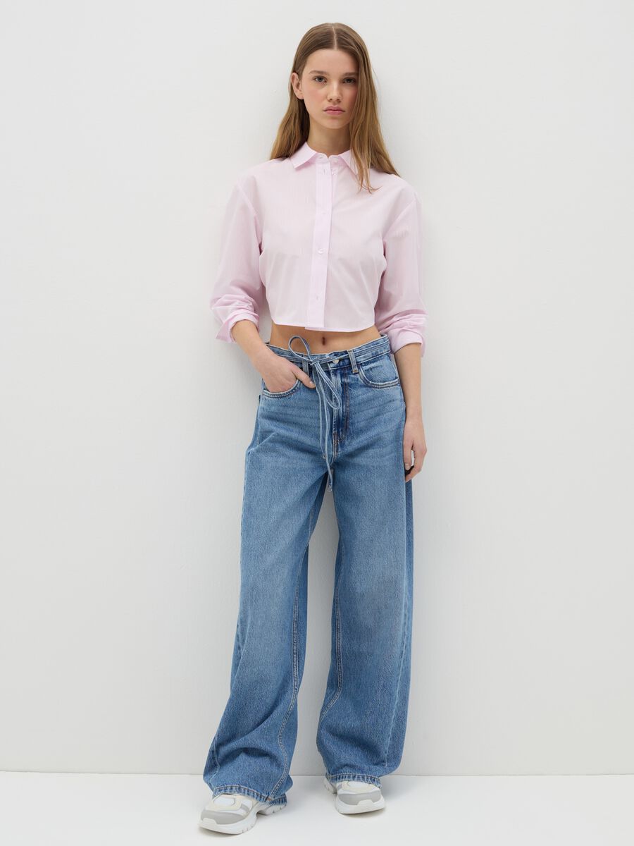 Cotton cropped shirt_1