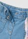 Girls&rsquo; blue shorts in 100% cotton with regular fit and adjustable belt_2