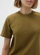 Women's green T-shirt in pure Italian cotton regular fit_3