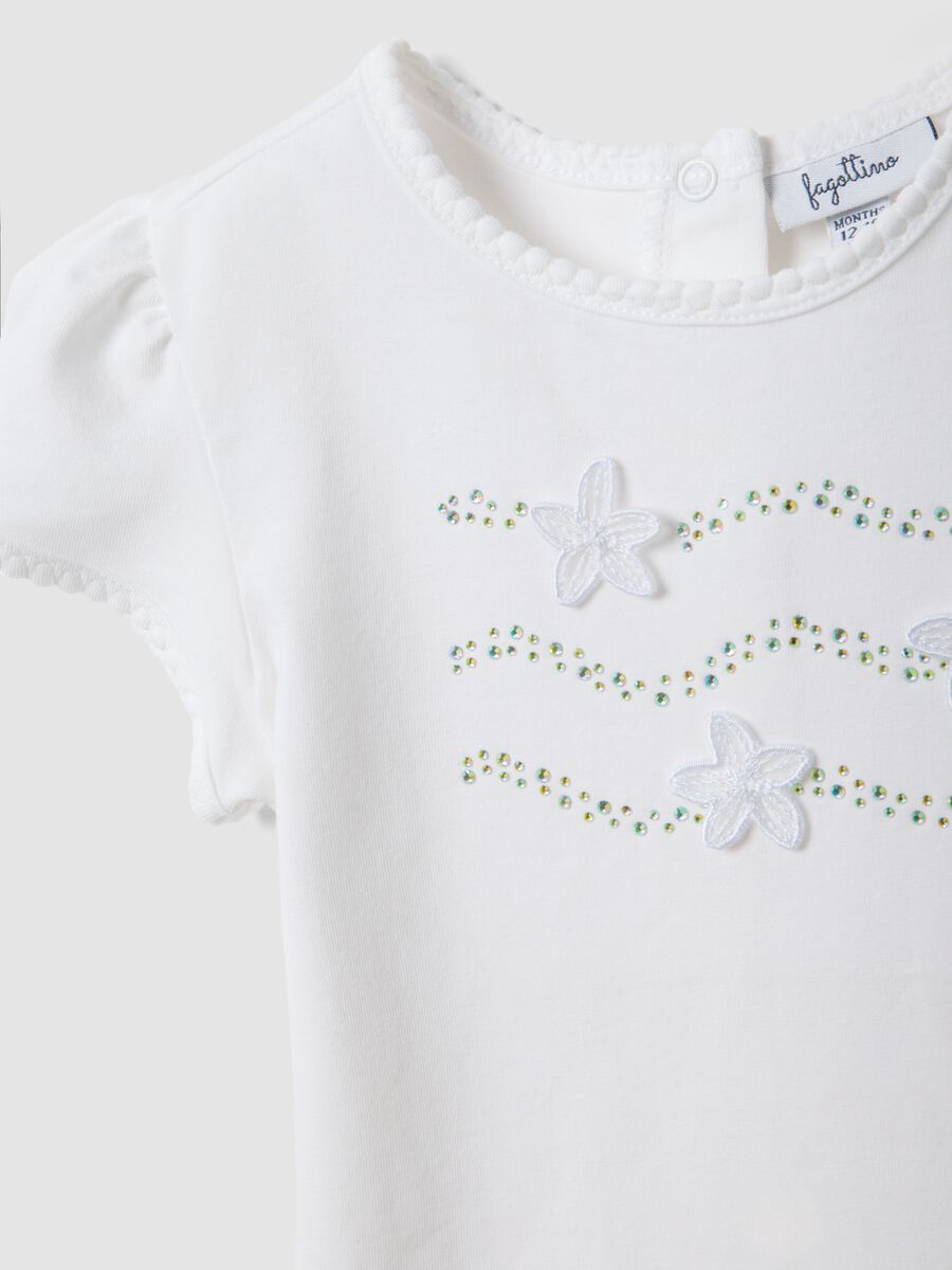 White short-sleeved stretch cotton T-shirt_2