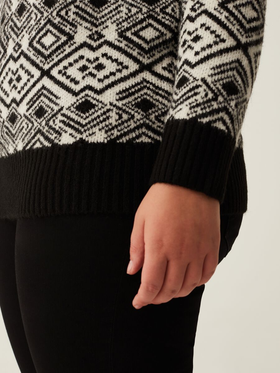 Pullover con disegno jacquard Curvy_3
