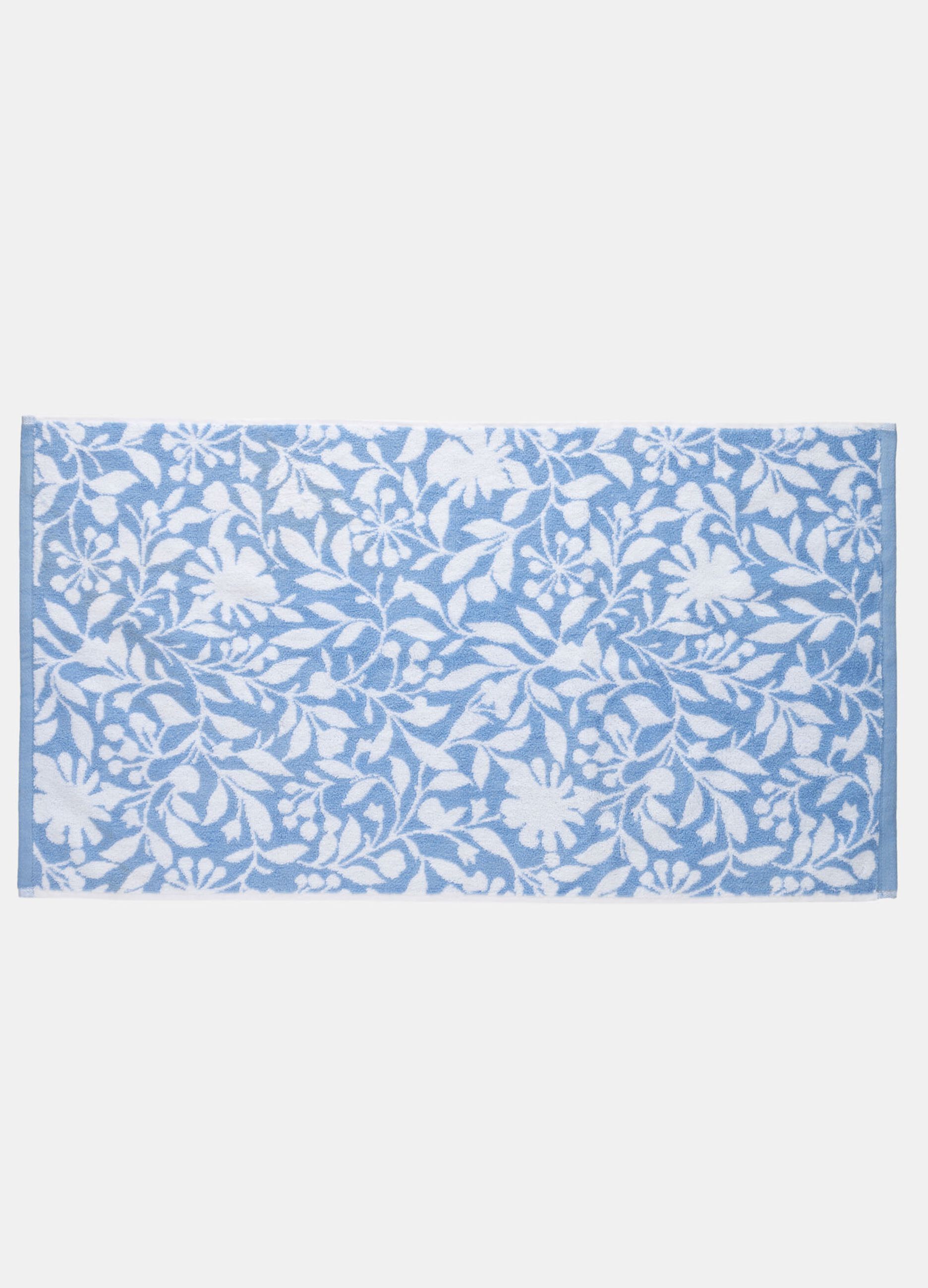 Floral towel in cotton