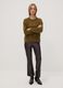 Leggings marroni flare con vita regular ed elastico_0