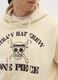 Beige mixed cotton hoodie with One Piece print_3