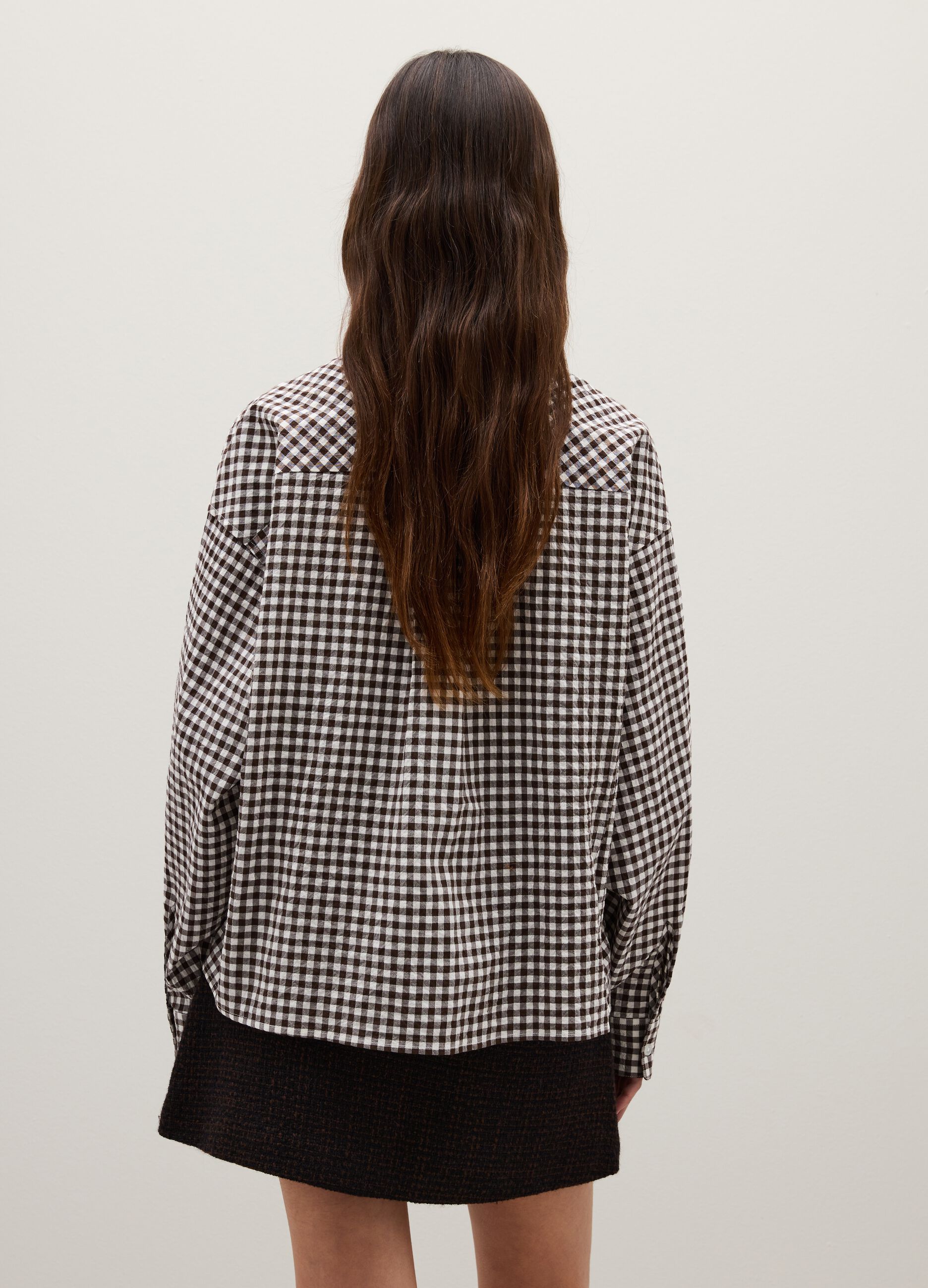 Camicia marrone a quadri 