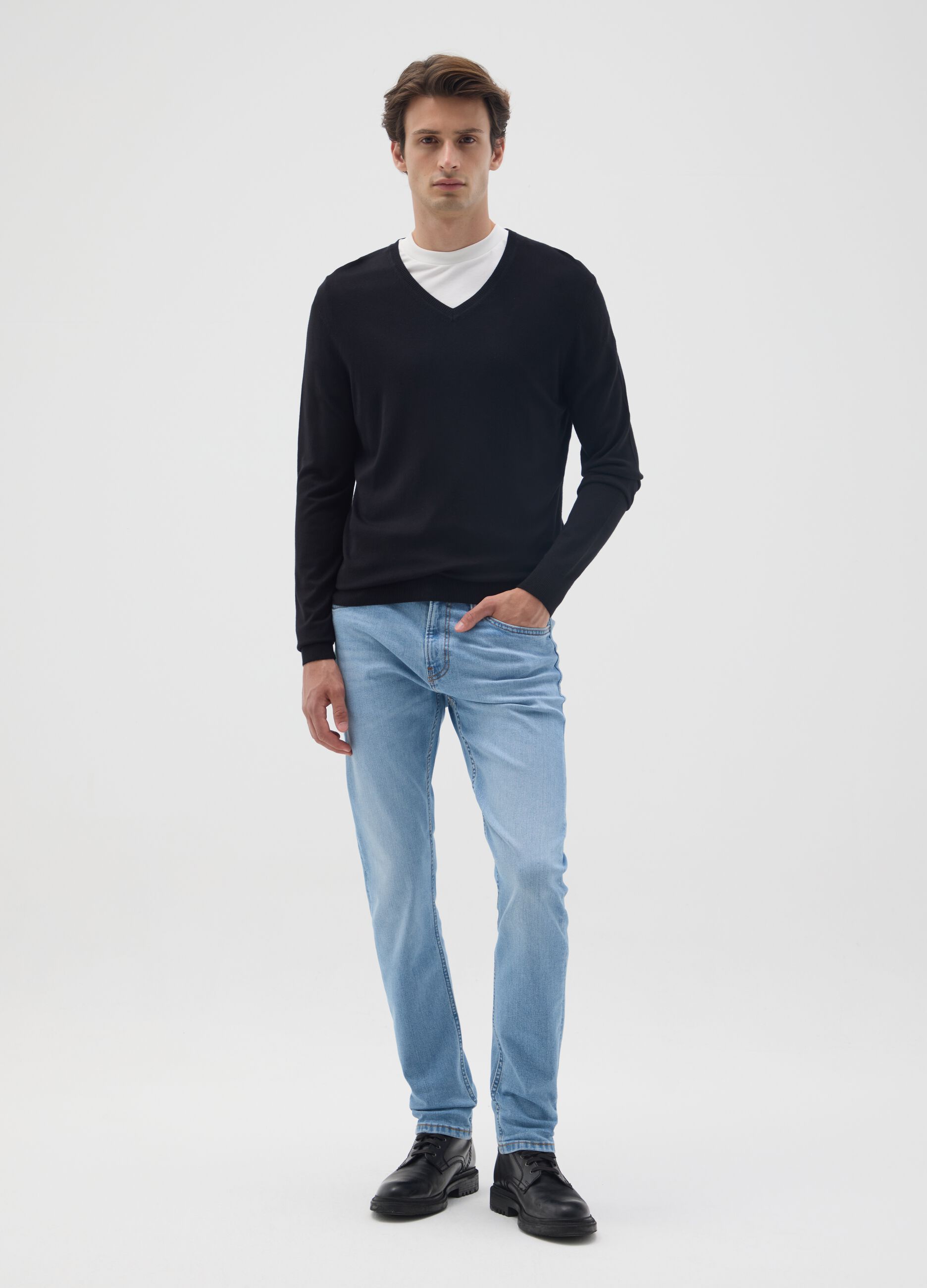 Light blue skinny fit denim jeans