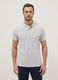 Grey cotton short-sleeved polo regular fit_3
