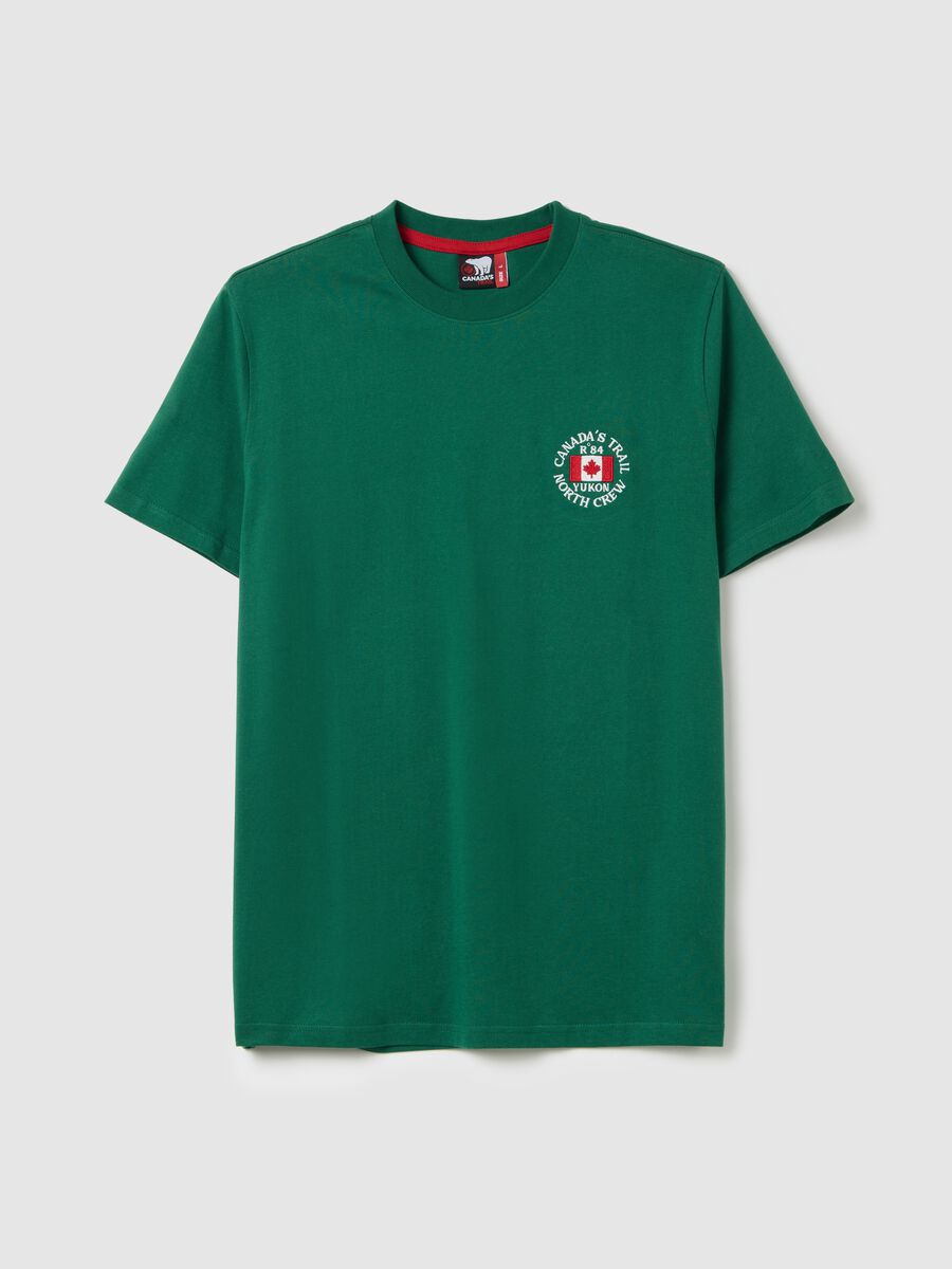 Canada's Trail green short-sleeved T-shirt_4
