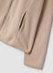 Felpa beige chiaro con girocollo e zip_1