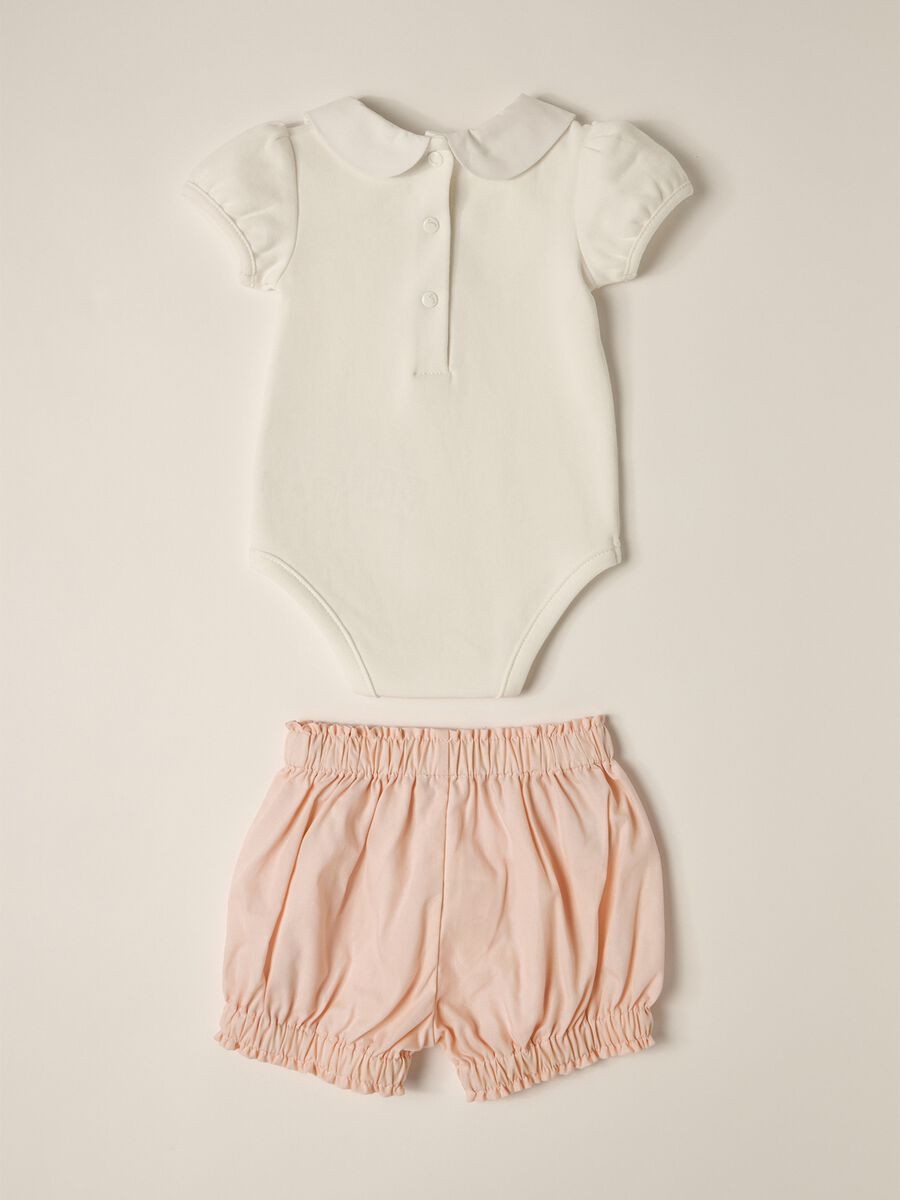 Newborn set with cotton bodysuit and skirt_1