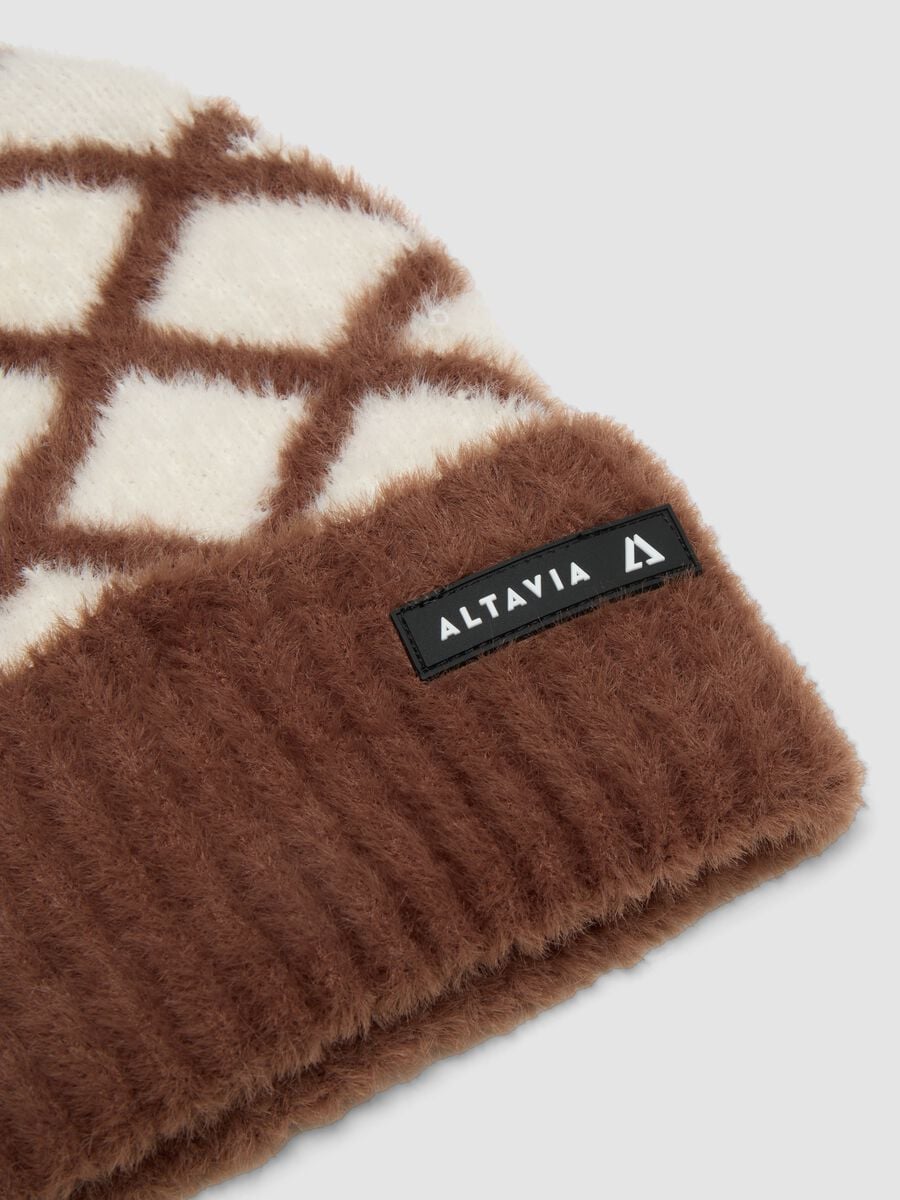 Knit beanie with diamond pattern ALTAVIA WITH DEBORAH COMPAGNONI_1