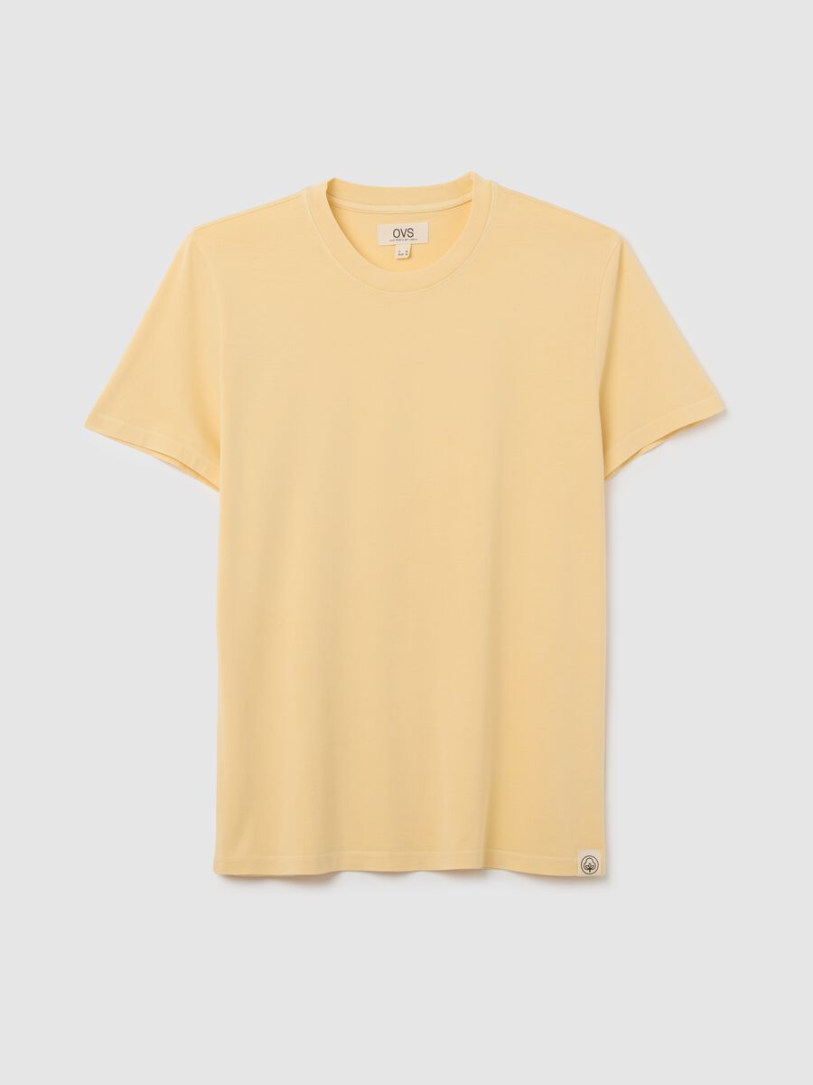 Men’s yellow, regular-fit T-shirt in 100% cotton_4