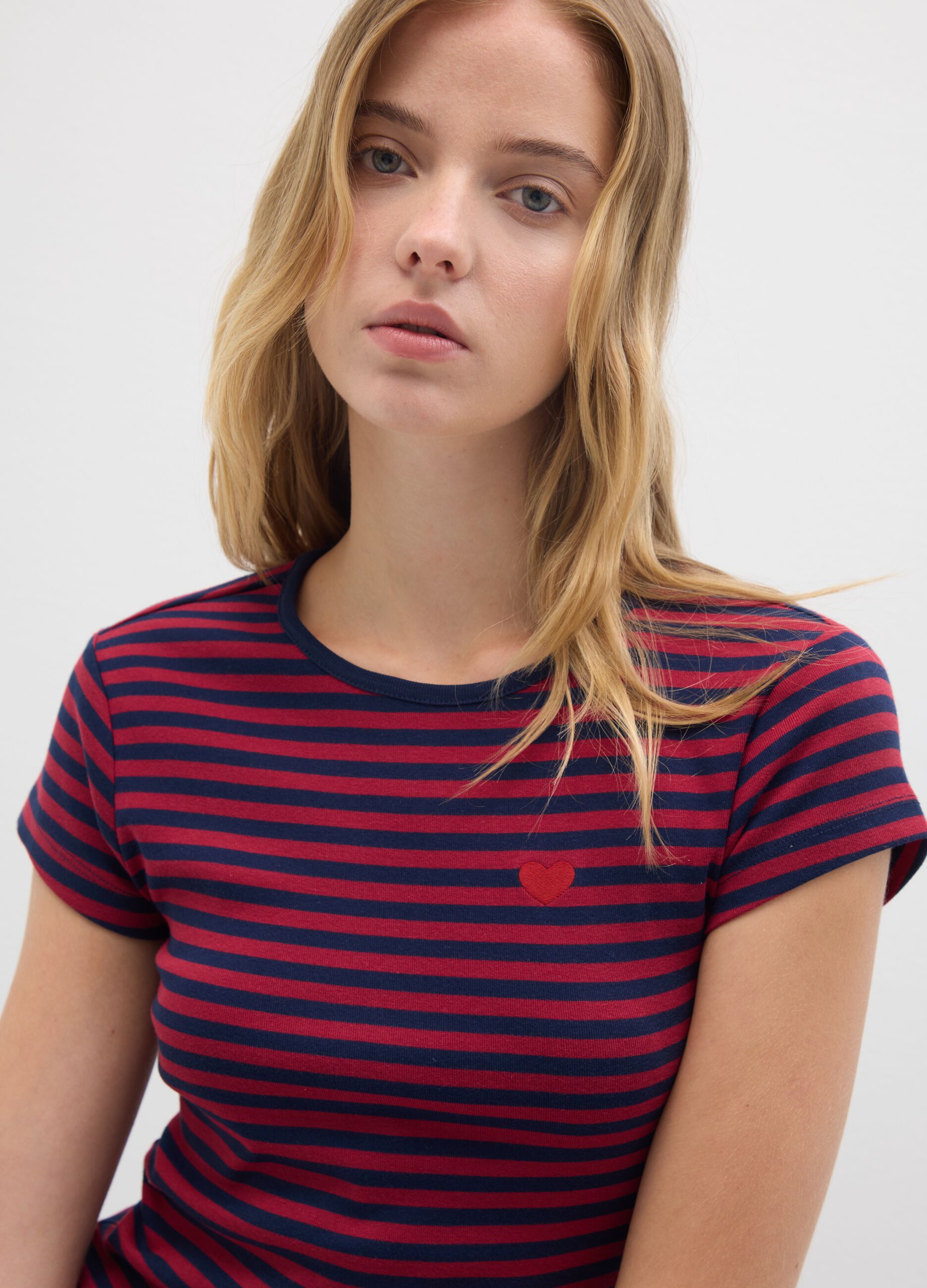 T-shirt in puro cotone multicolor slim fit
