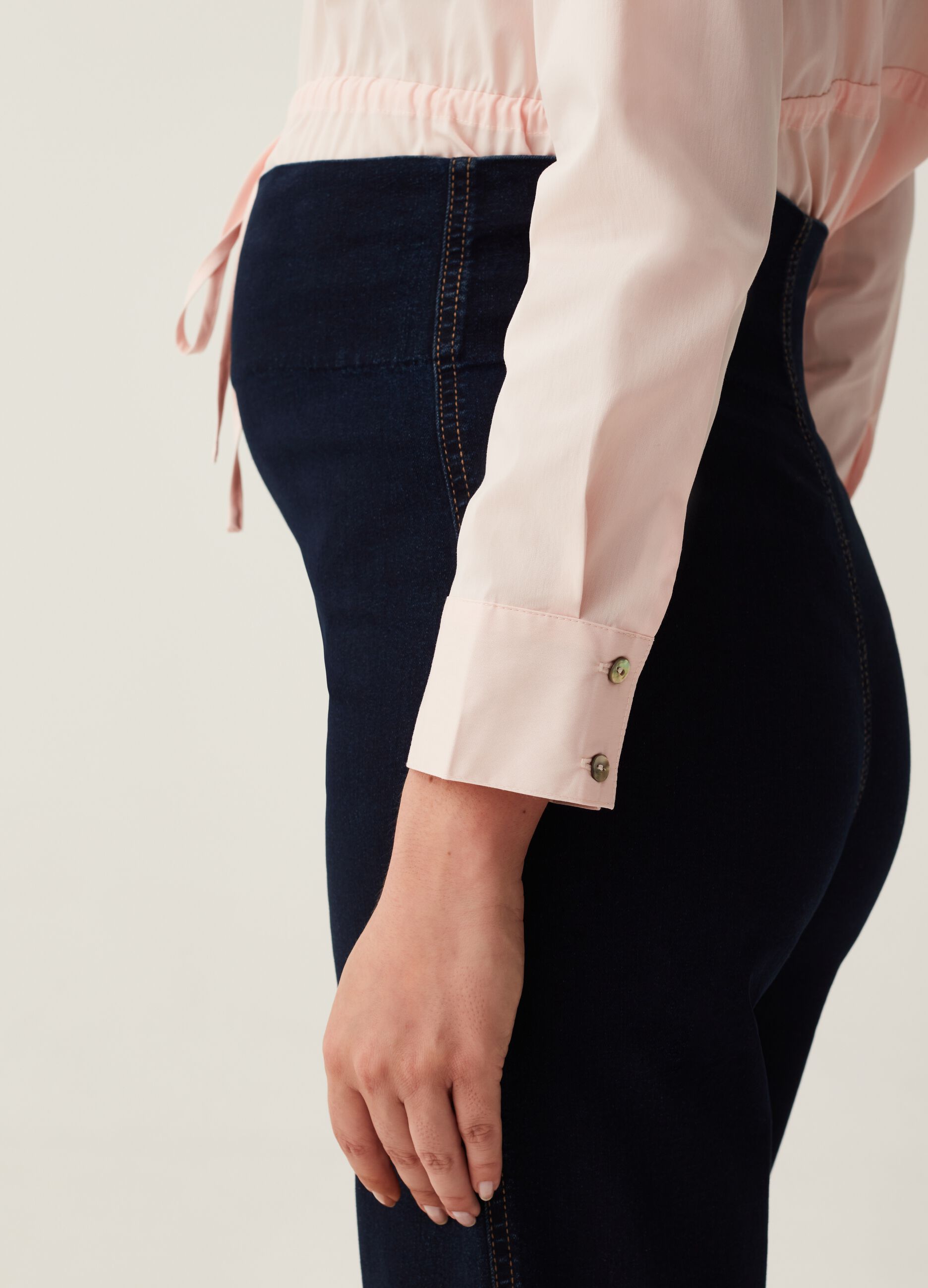 Pantalone palazzo premaman in denim