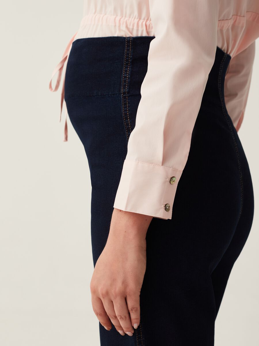 Pantalone palazzo premaman in denim_1