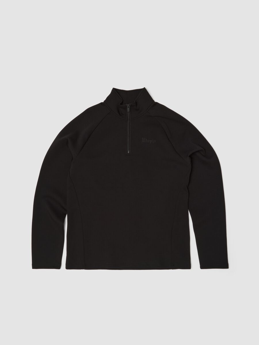 Technical Half-Zip Sweater Fitted Black_0