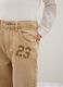 Pantaloni da bambino in puro cotone beige baggy_2