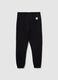Black jogger trousers for boys in cotton and viscose_4