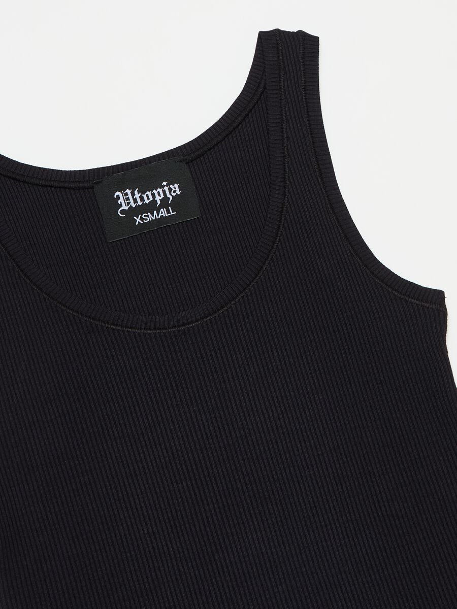 Ribbed Tank Top Black_6